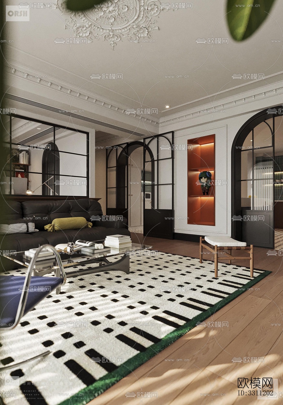 现代客餐厅效果图下载（渲染图13）