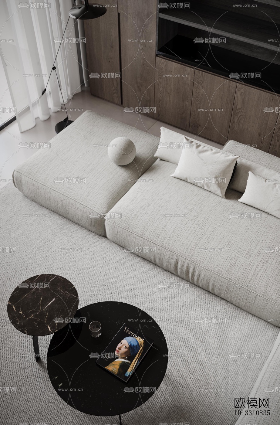 现代客餐厅效果图下载（渲染图11）