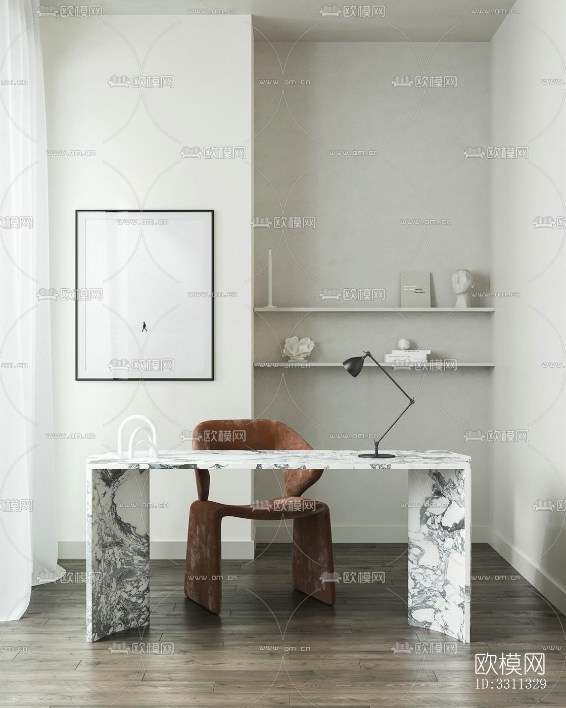 现代客餐厅效果图下载（渲染图6）