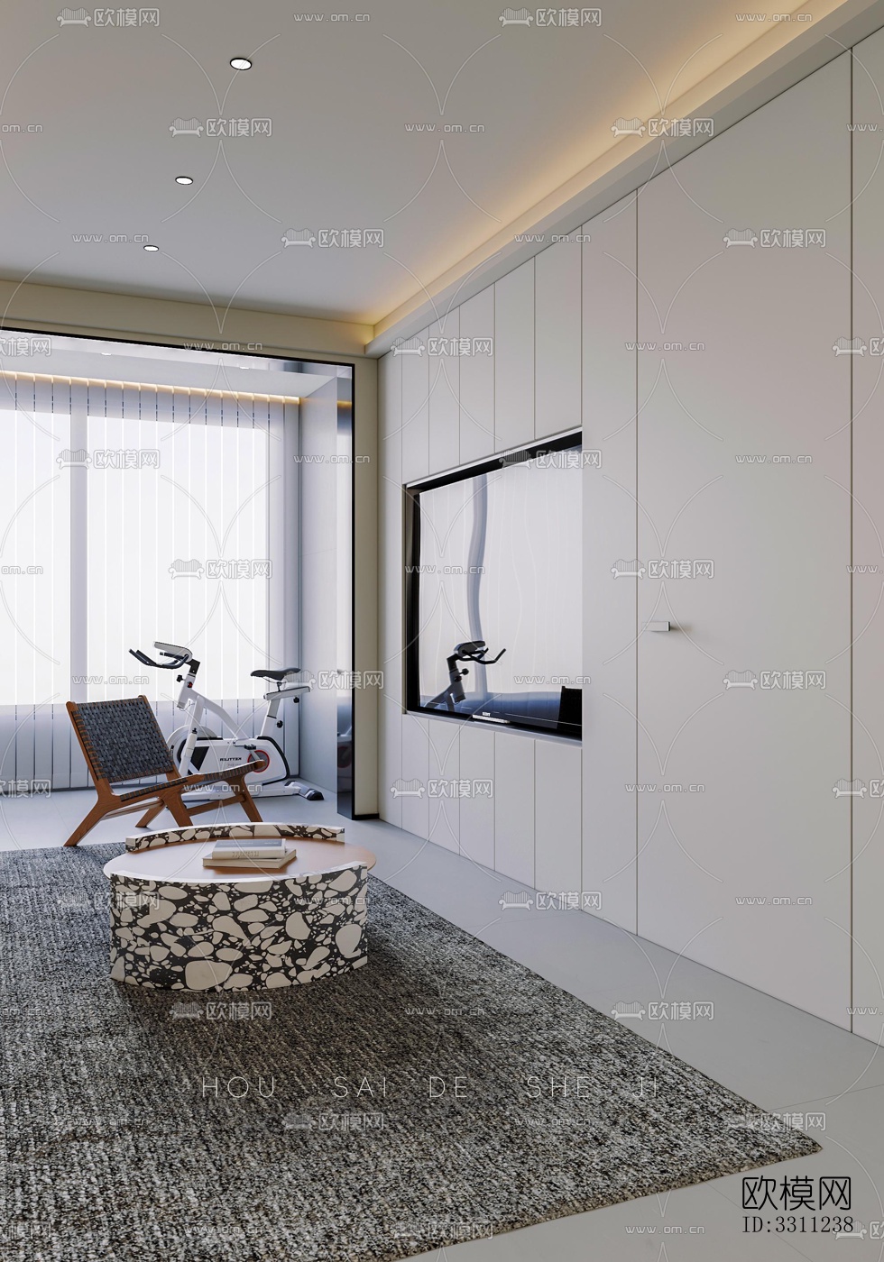 现代客餐厅效果图下载（渲染图13）