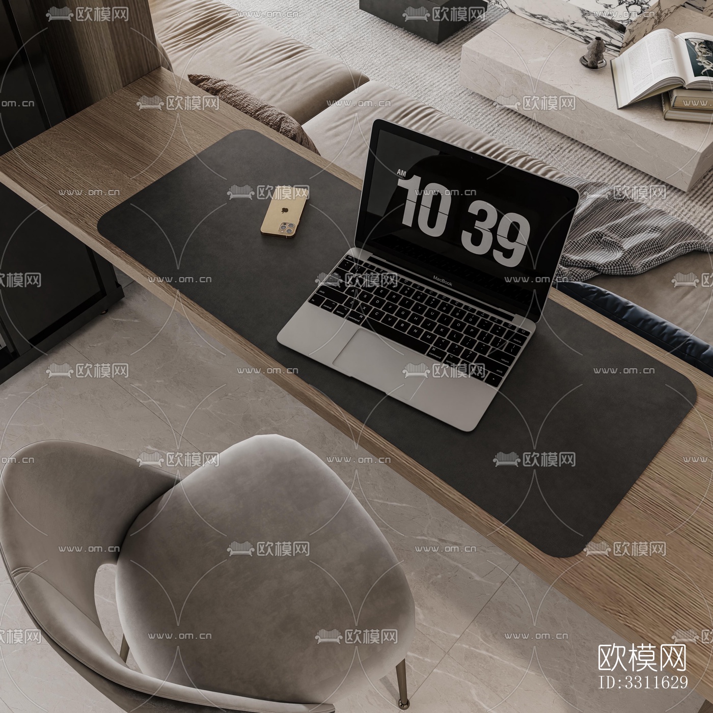 现代客餐厅效果图下载（渲染图2）