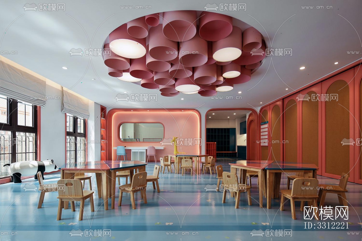 现代幼儿园效果图下载（渲染图2）