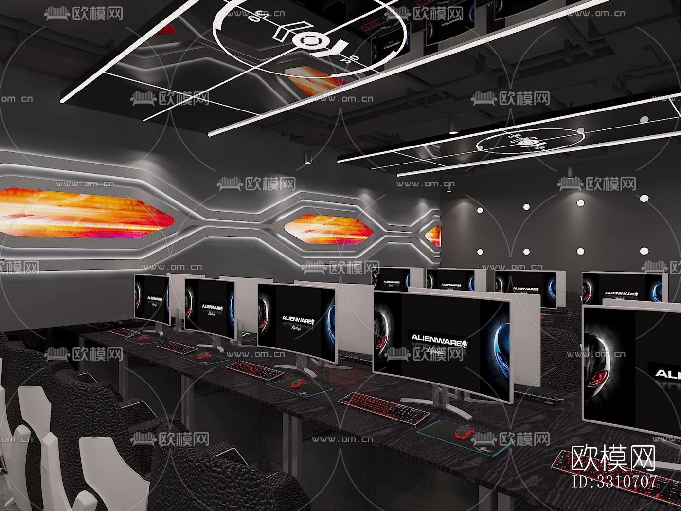 现代网咖效果图下载（渲染图5）