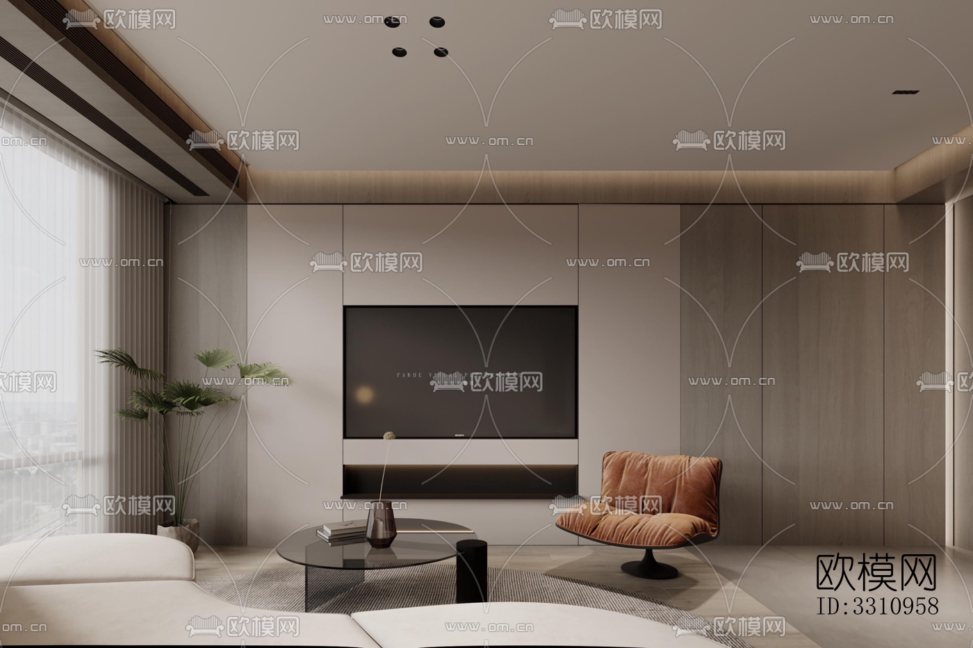 现代客餐厅效果图下载（渲染图9）