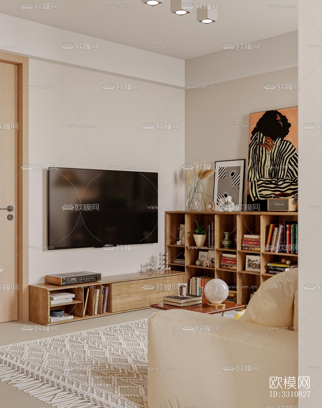 现代客餐厅效果图下载（渲染图2）