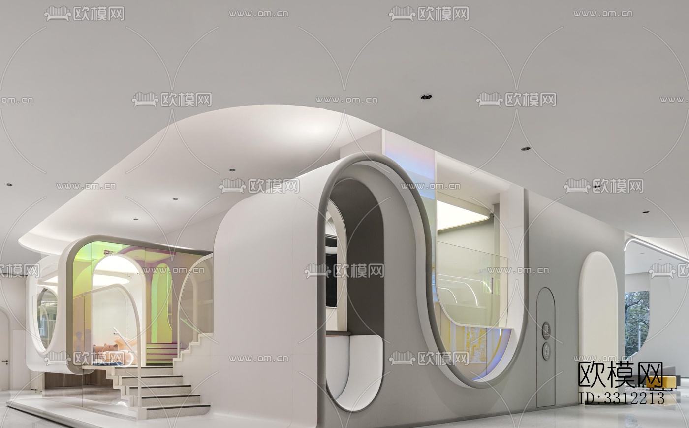 现代幼儿园效果图下载（渲染图9）