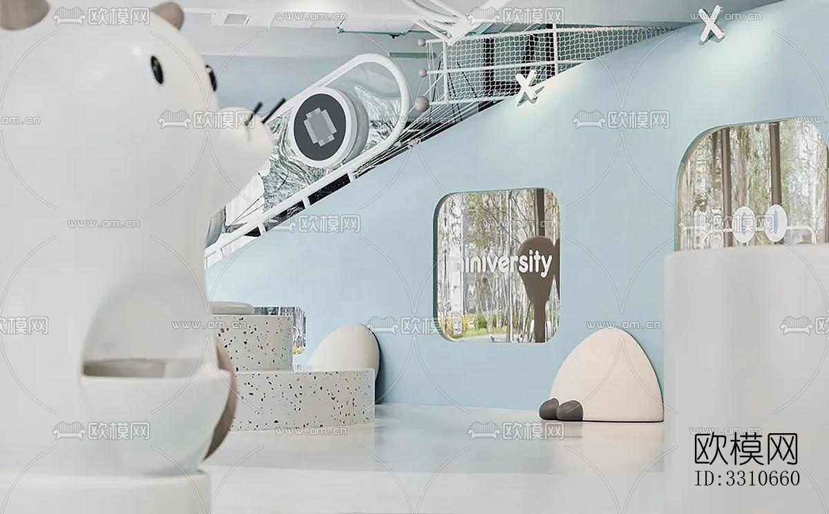 现代儿童游乐效果图下载（渲染图2）