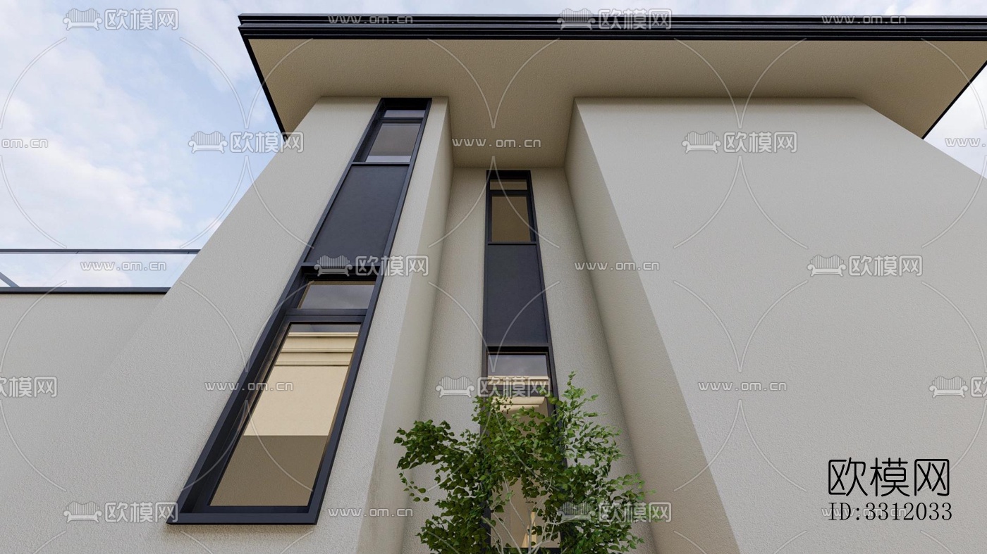 现代阳台花园效果图下载（渲染图2）