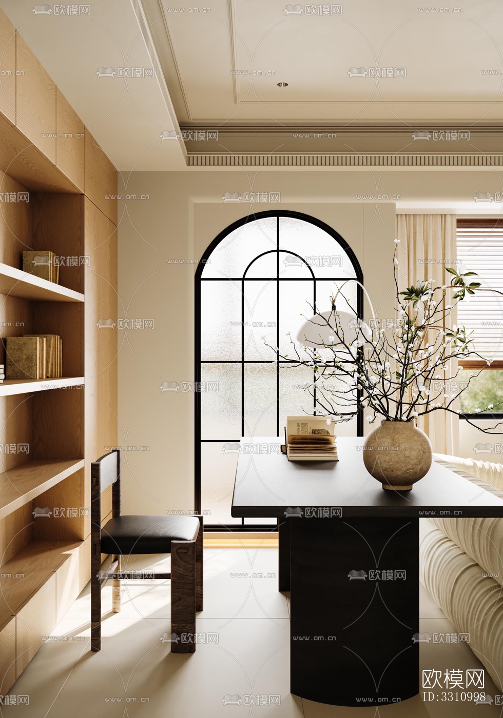 现代客餐厅效果图下载（渲染图6）