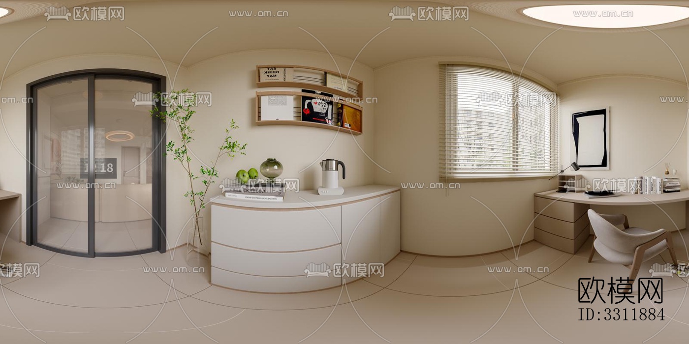 现代客餐厅效果图下载（渲染图2）