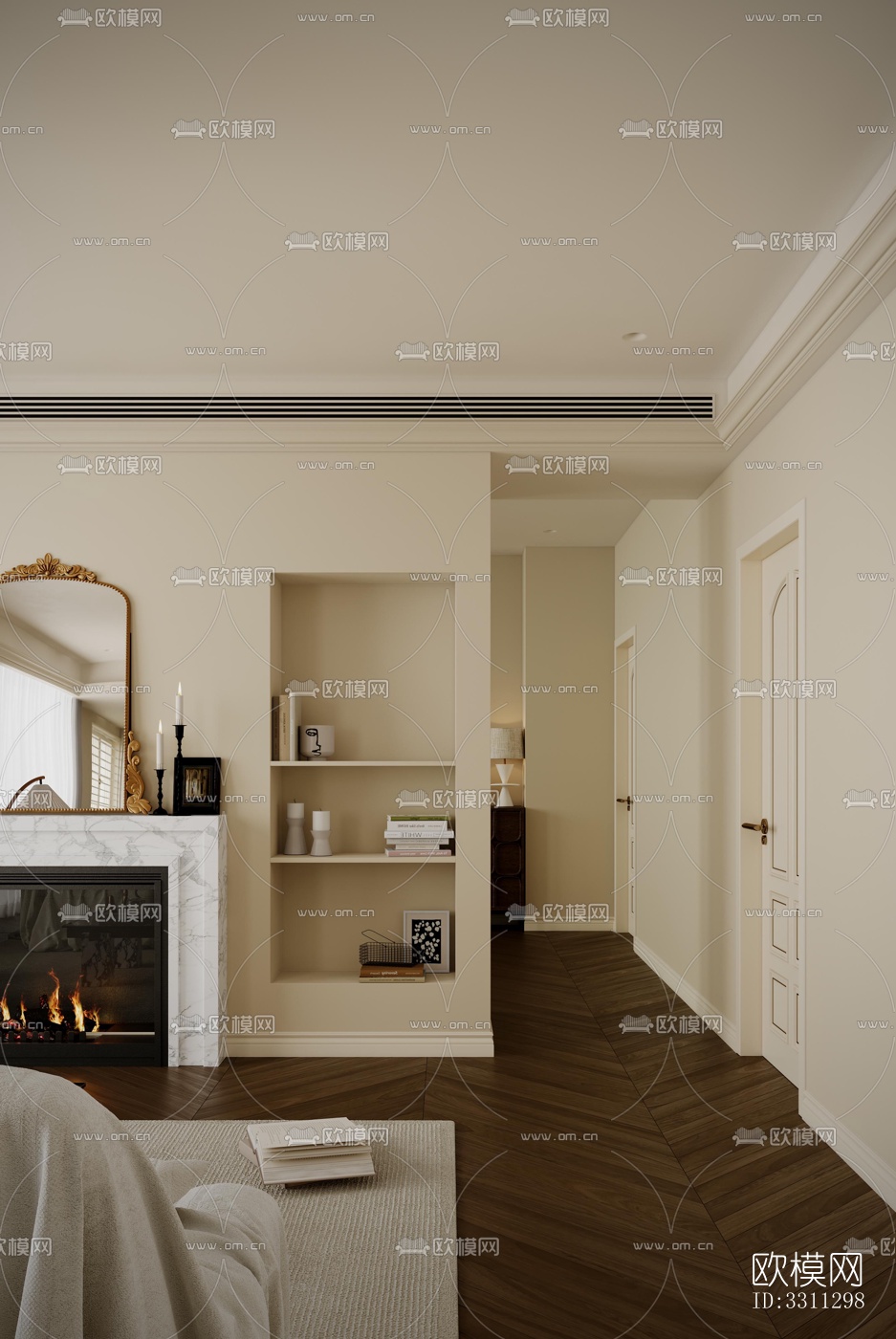 现代客餐厅效果图下载（渲染图3）