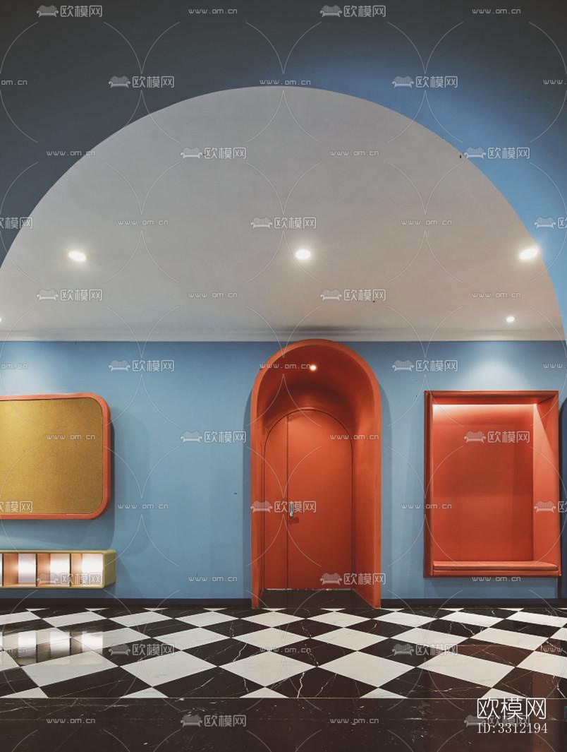 现代幼儿园效果图下载（渲染图2）