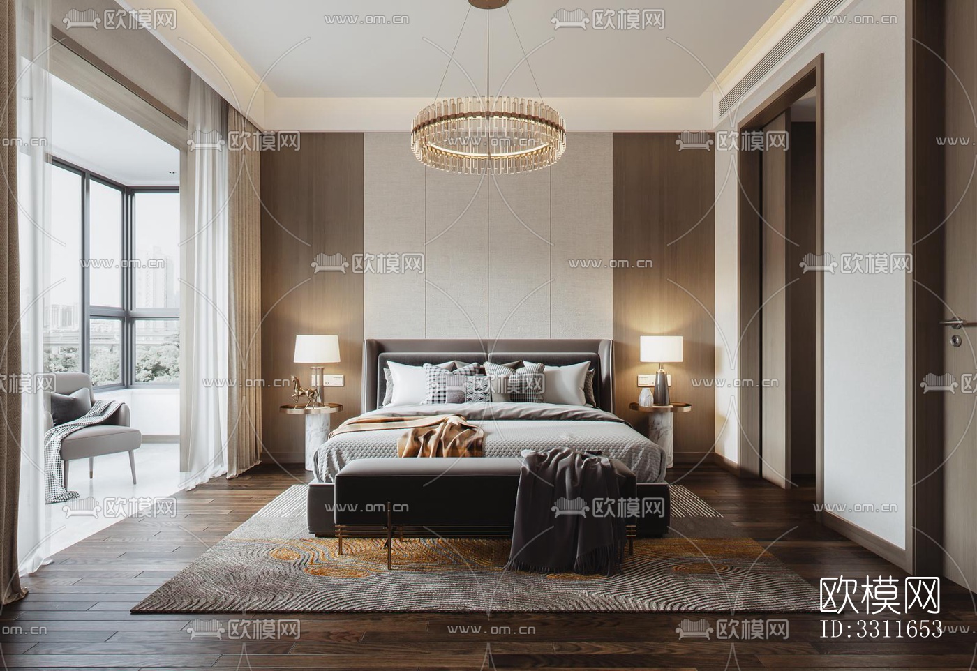 现代客餐厅效果图下载（渲染图10）