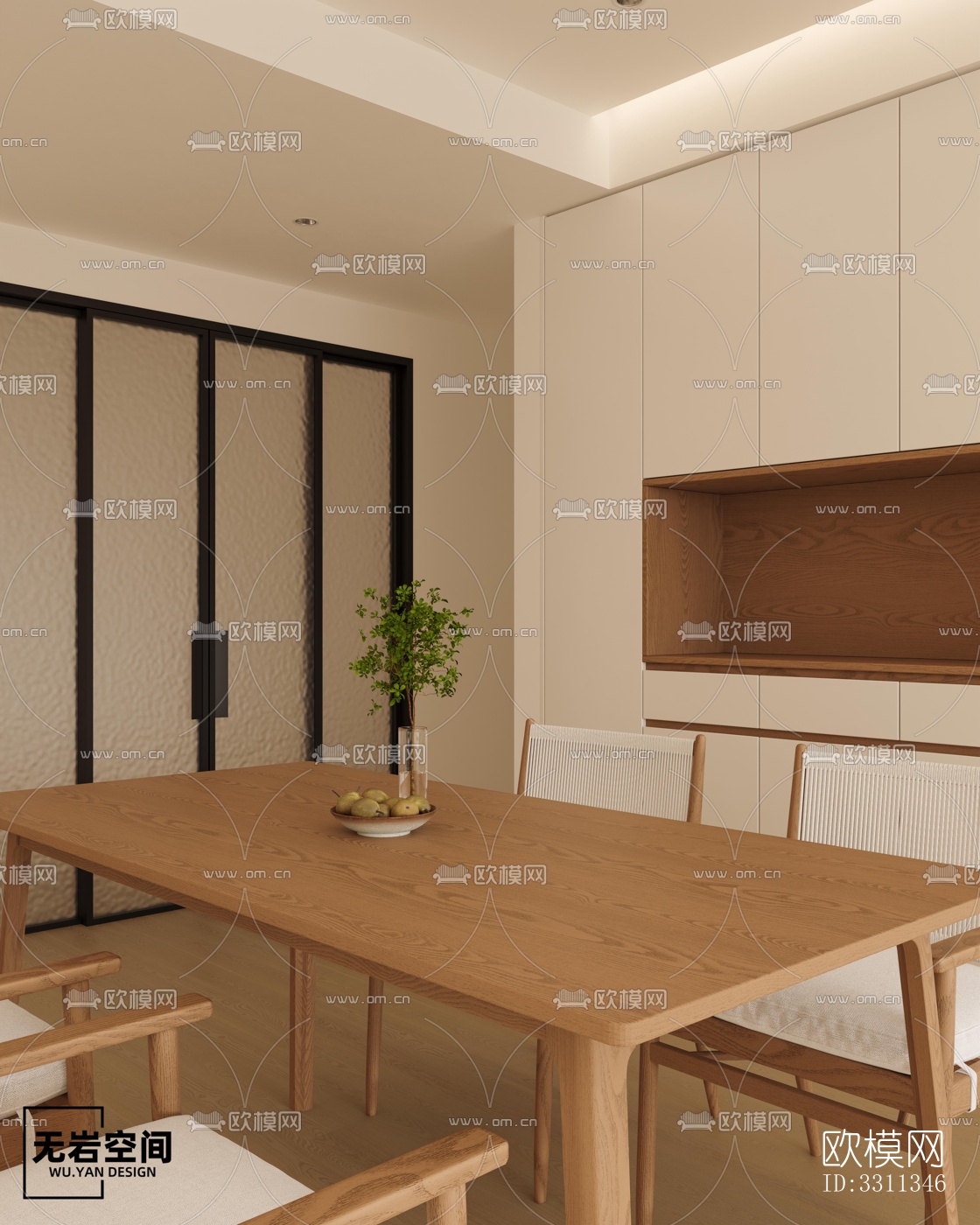 现代客餐厅效果图下载（渲染图3）