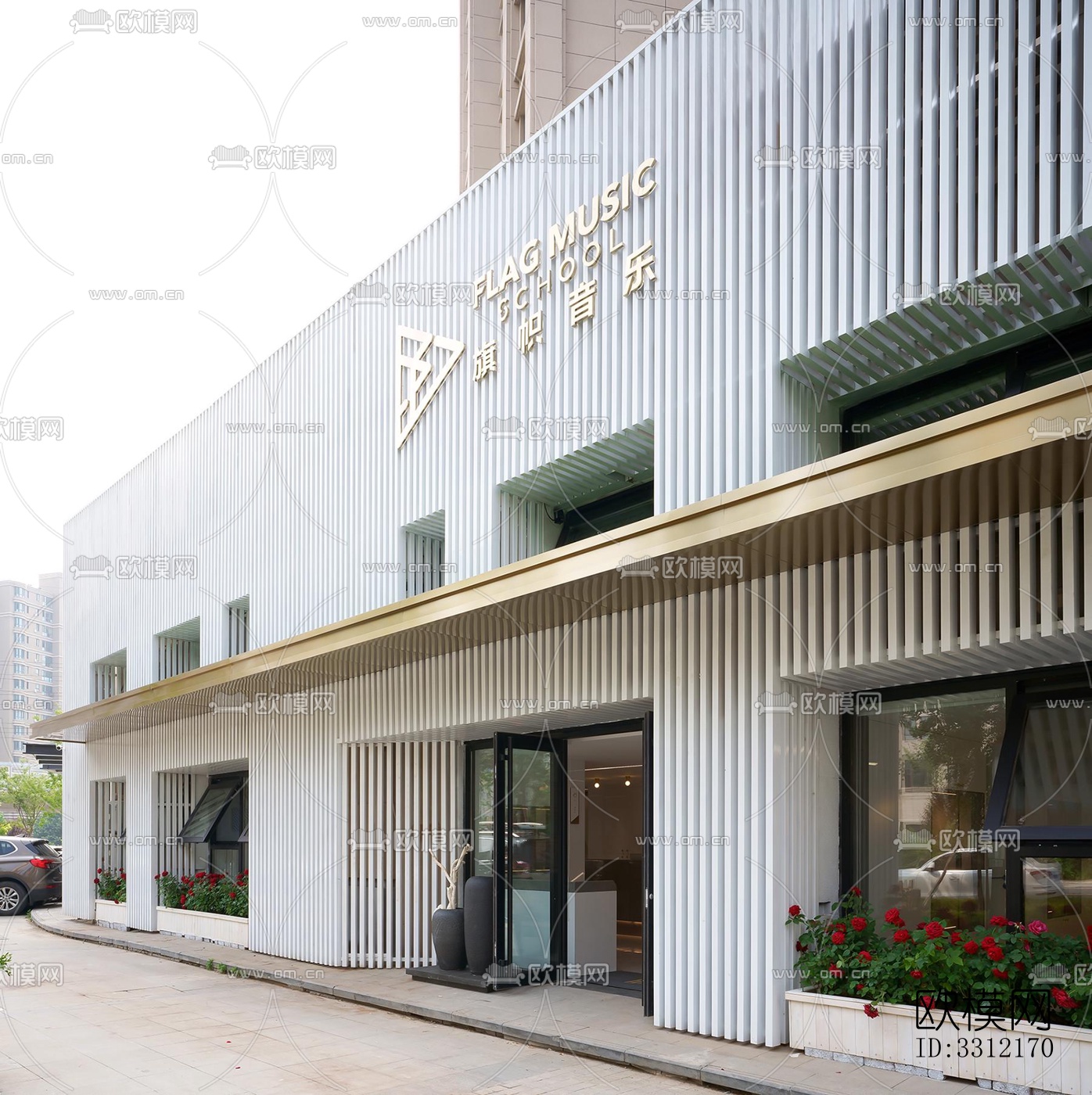 现代学校效果图下载（渲染图7）