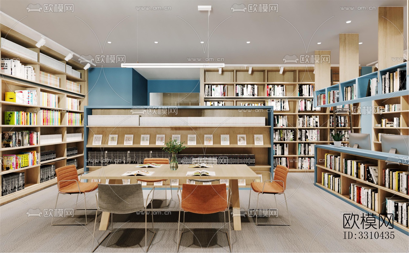 现代图书馆效果图下载（渲染图5）