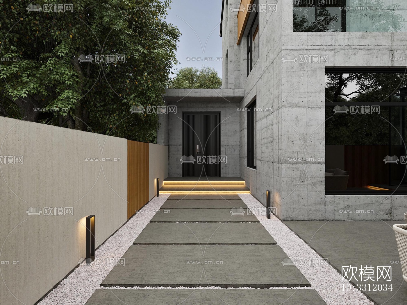 现代阳台花园效果图下载（渲染图7）