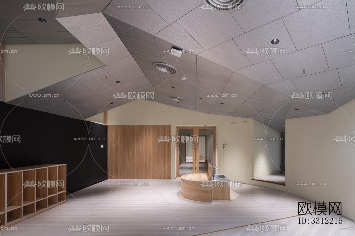 现代幼儿园效果图下载（渲染图2）