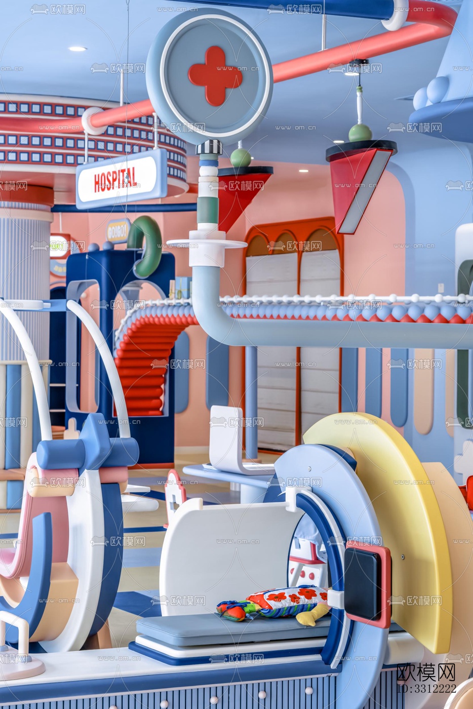 现代幼儿园效果图下载（渲染图6）