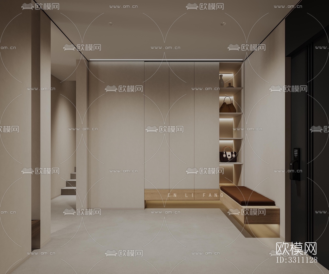 现代客餐厅效果图下载（渲染图7）