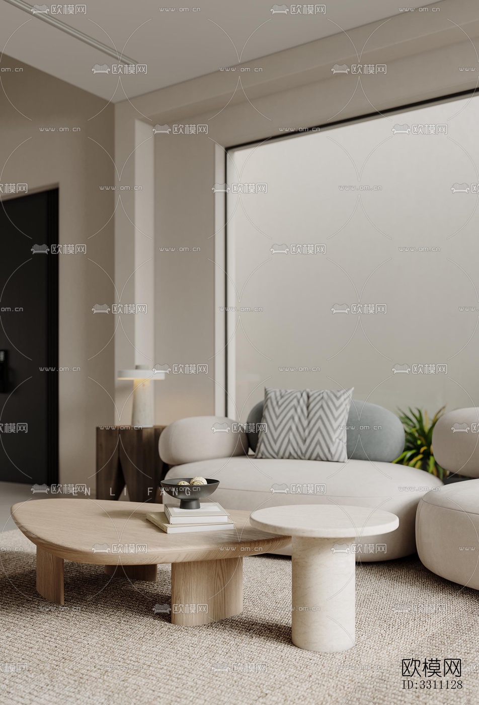 现代客餐厅效果图下载（渲染图10）