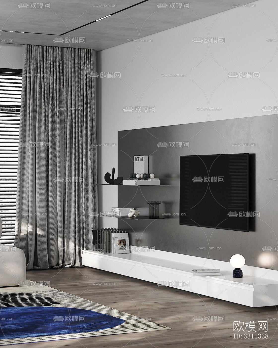 现代客餐厅效果图下载（渲染图10）