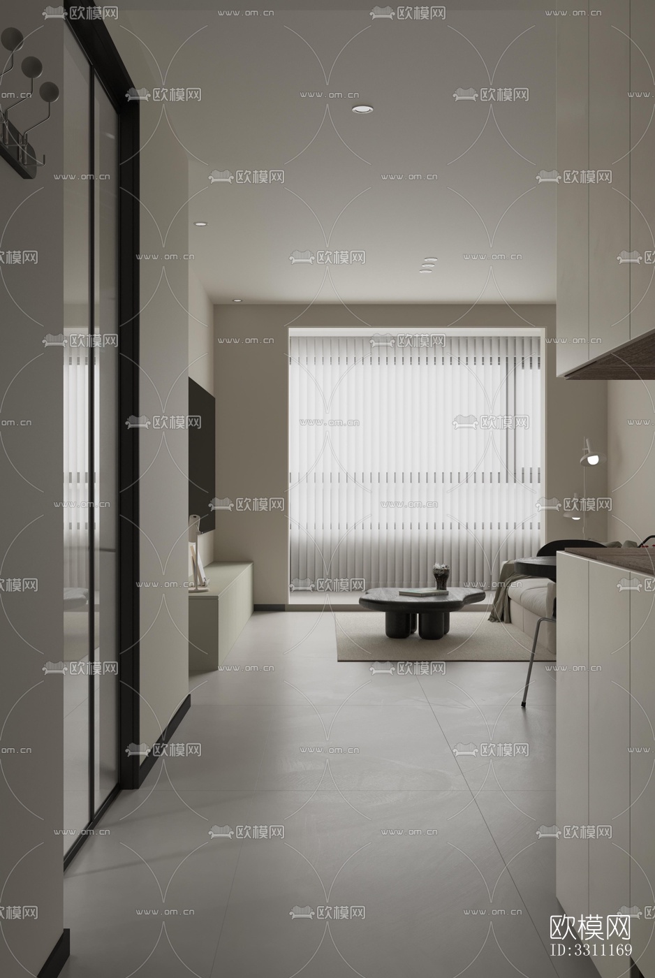 现代客餐厅效果图下载（渲染图13）