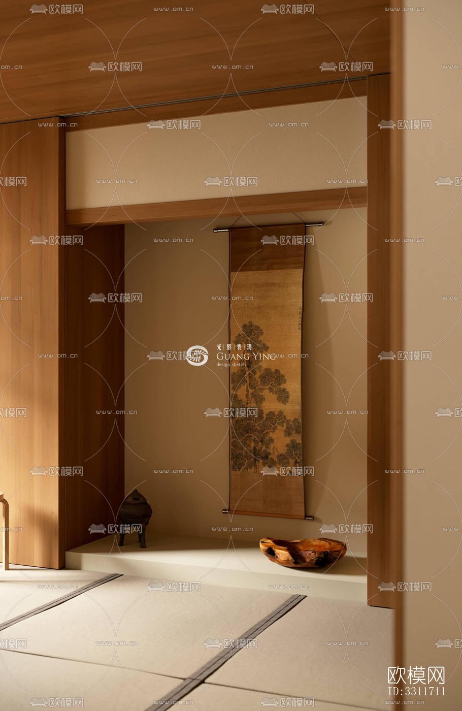 现代客餐厅效果图下载（渲染图2）