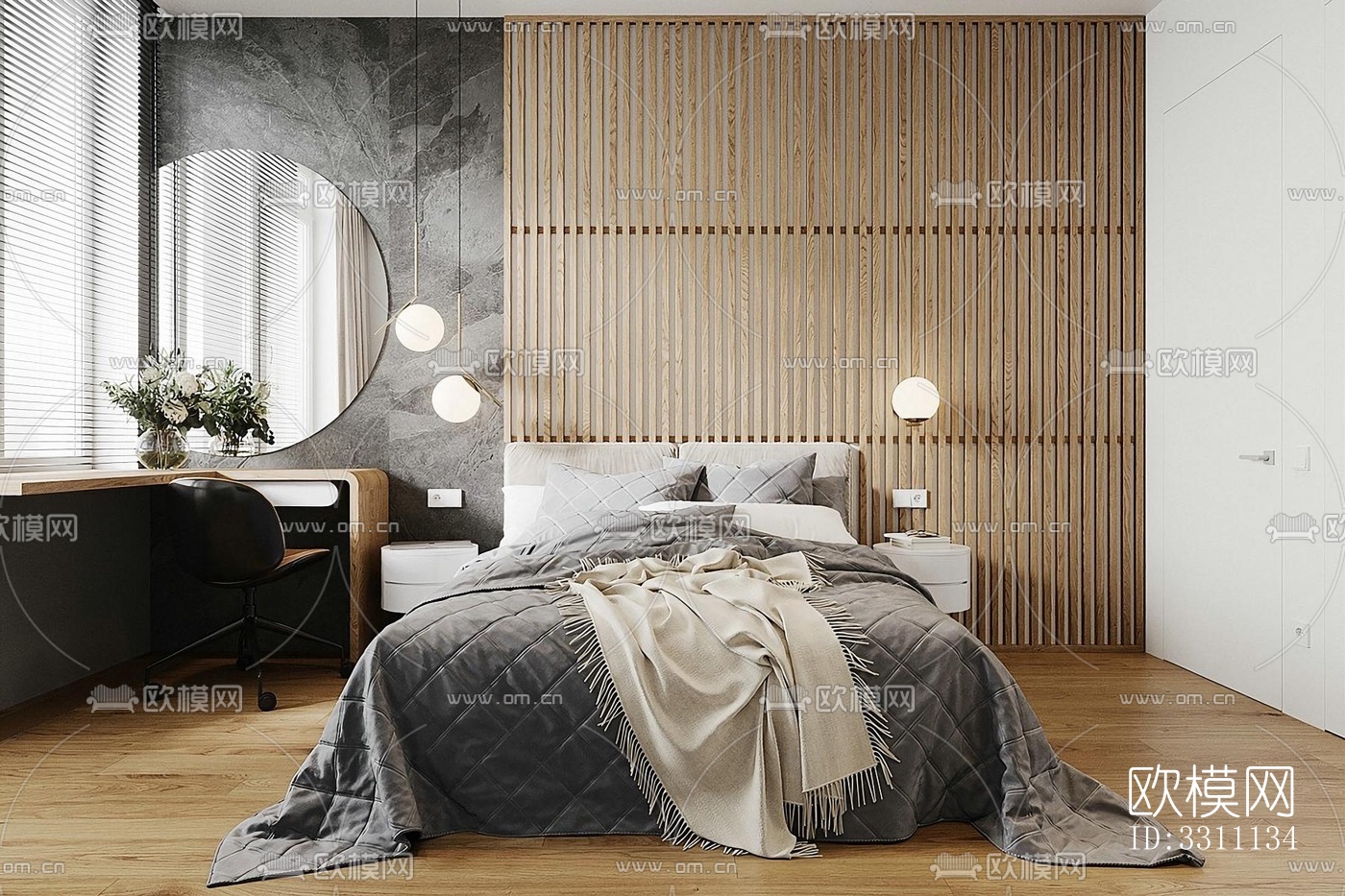 现代客餐厅效果图下载（渲染图5）