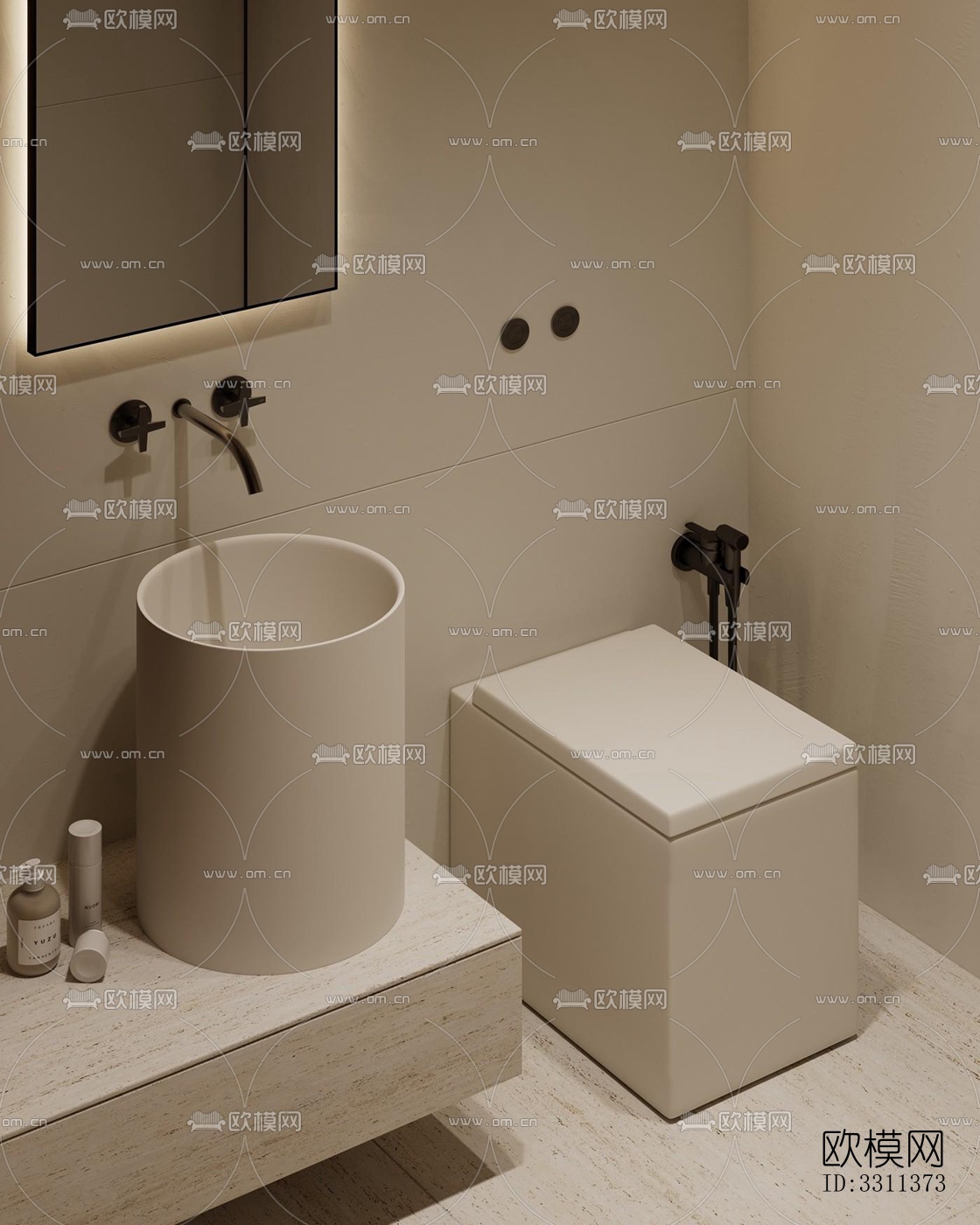 现代客餐厅效果图下载（渲染图4）