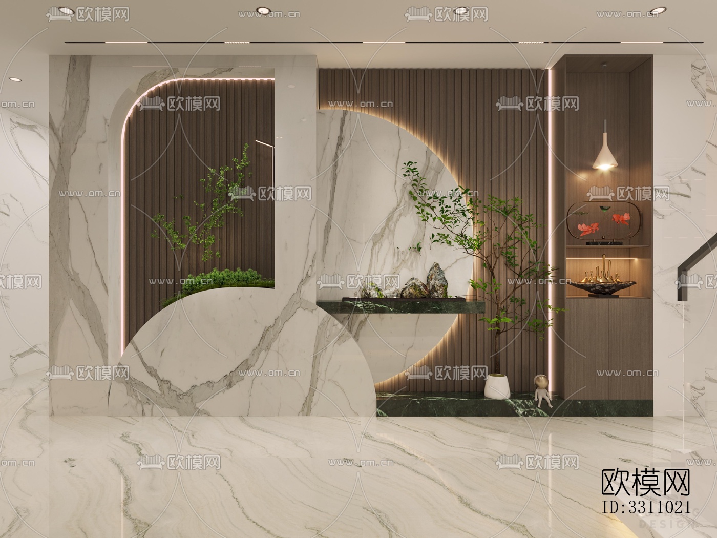 现代客餐厅效果图下载（渲染图5）