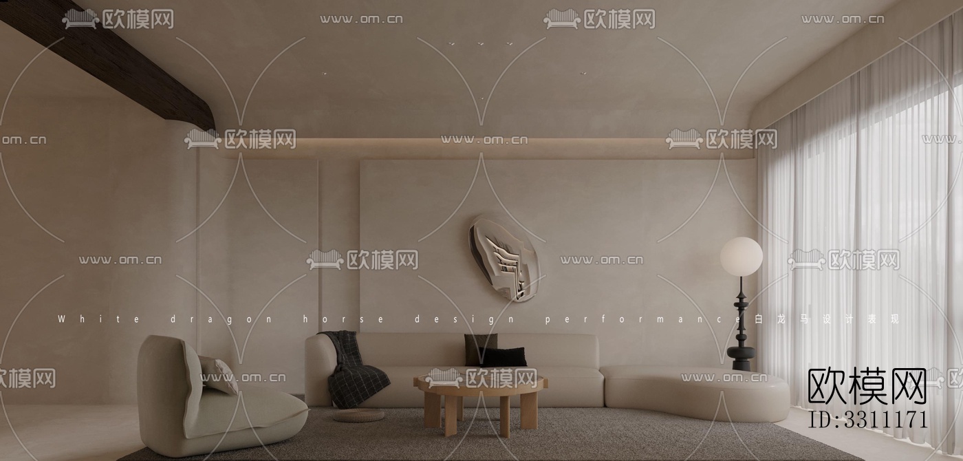 现代客餐厅效果图下载（渲染图5）