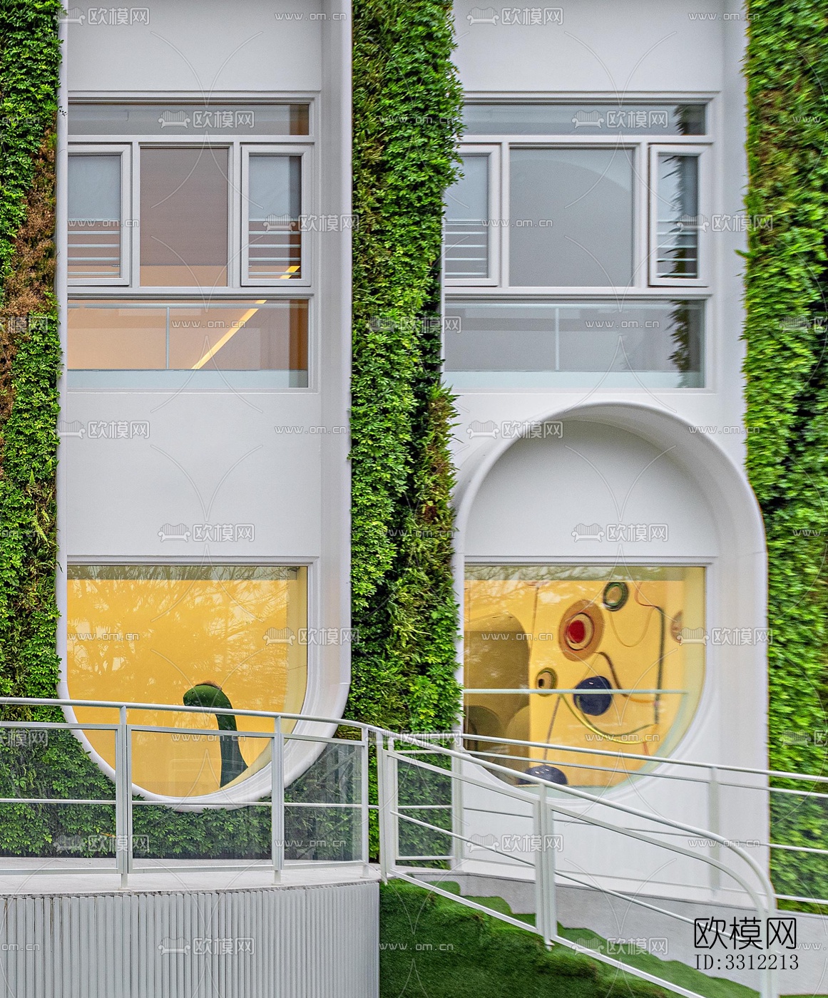 现代幼儿园效果图下载（渲染图1）