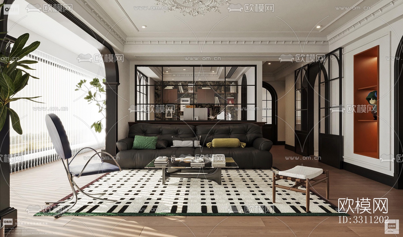 现代客餐厅效果图下载（渲染图12）