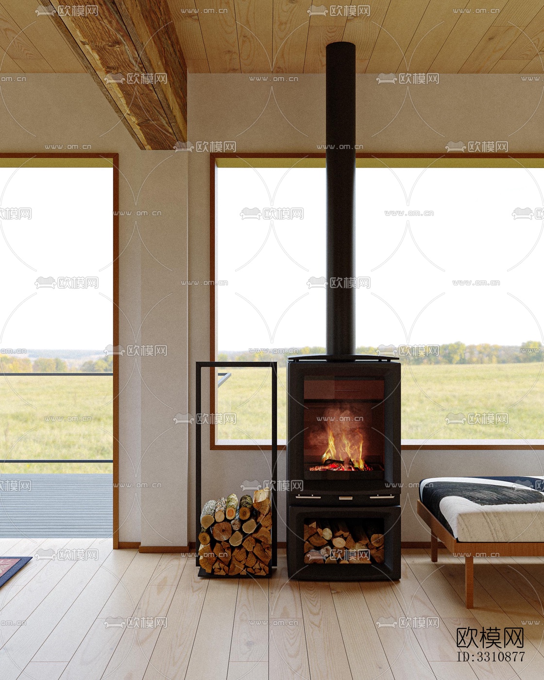 现代客餐厅效果图下载（渲染图12）