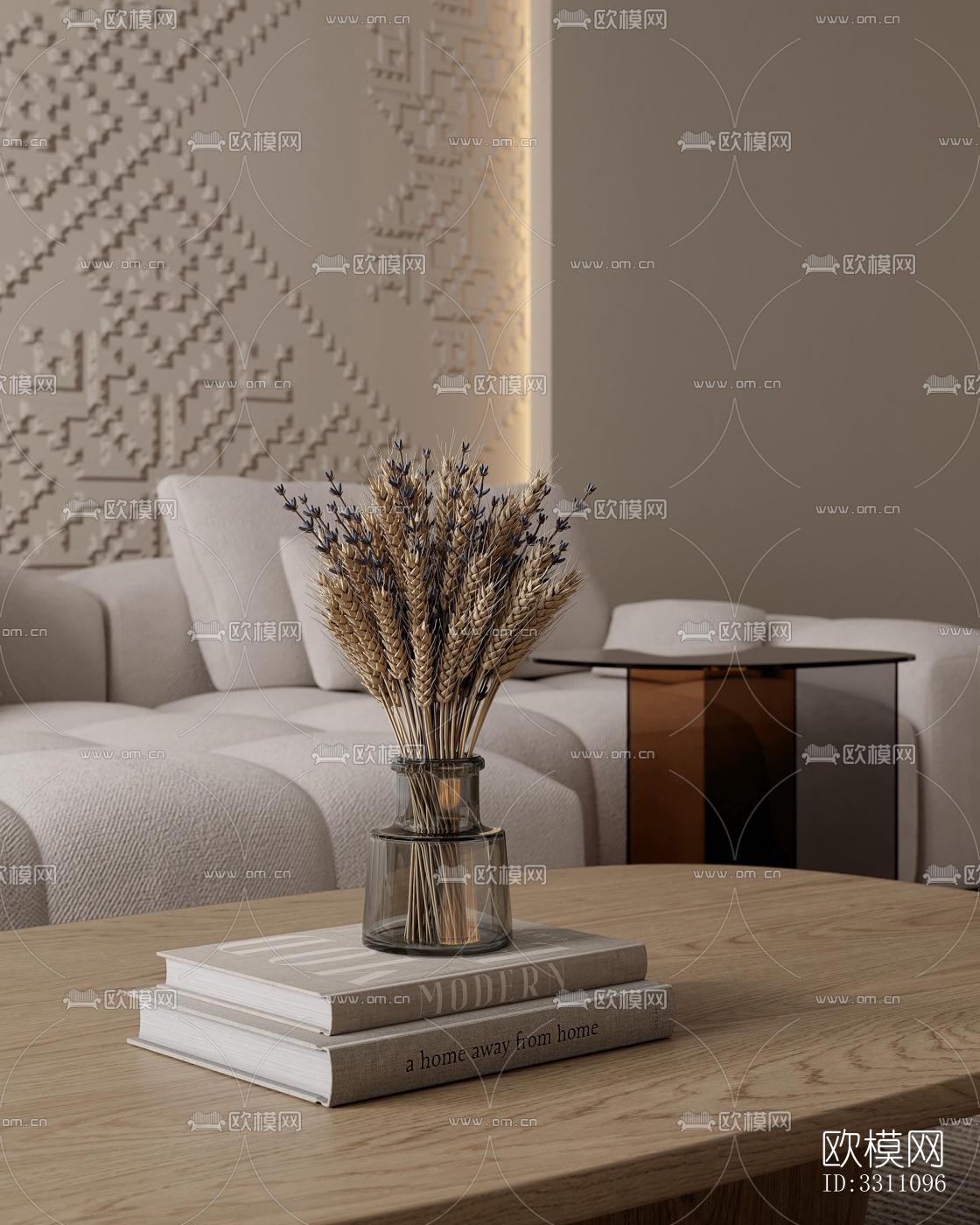 现代客餐厅效果图下载（渲染图3）