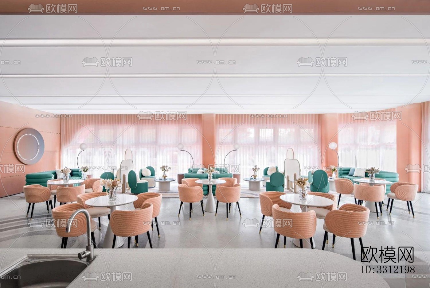 现代幼儿园效果图下载（渲染图1）