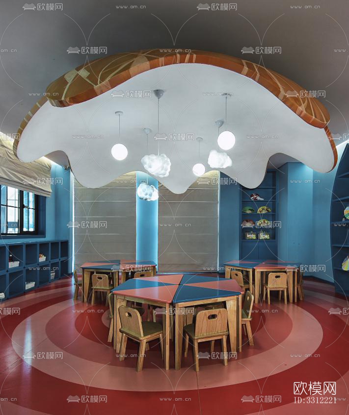 现代幼儿园效果图下载（渲染图8）