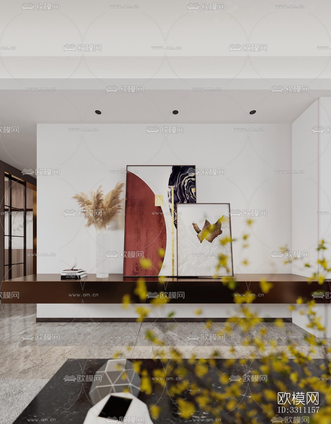 现代客餐厅效果图下载（渲染图5）