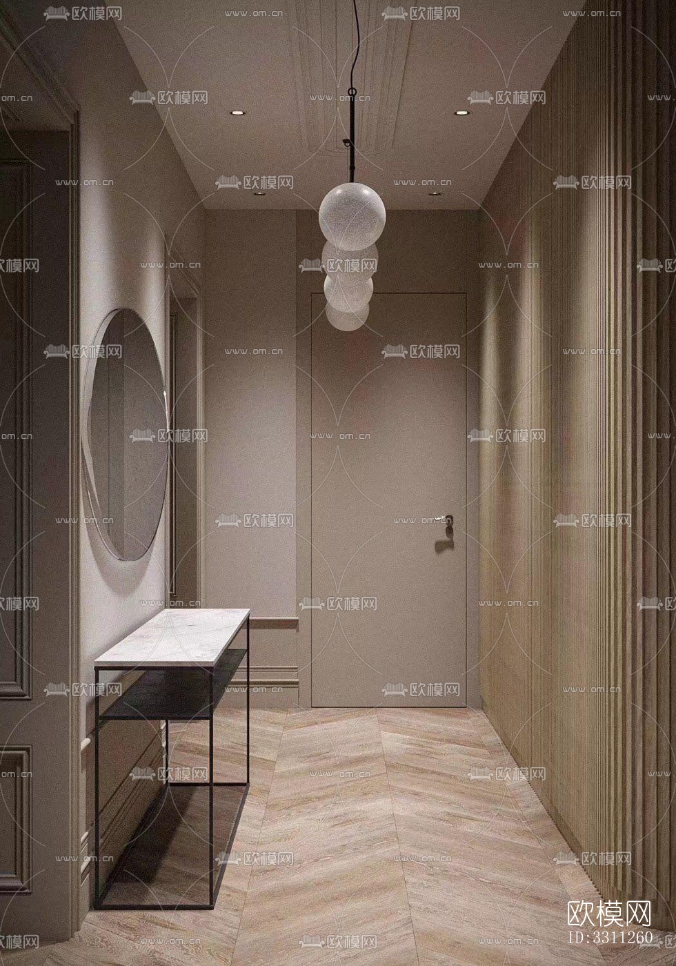 现代客餐厅效果图下载（渲染图7）