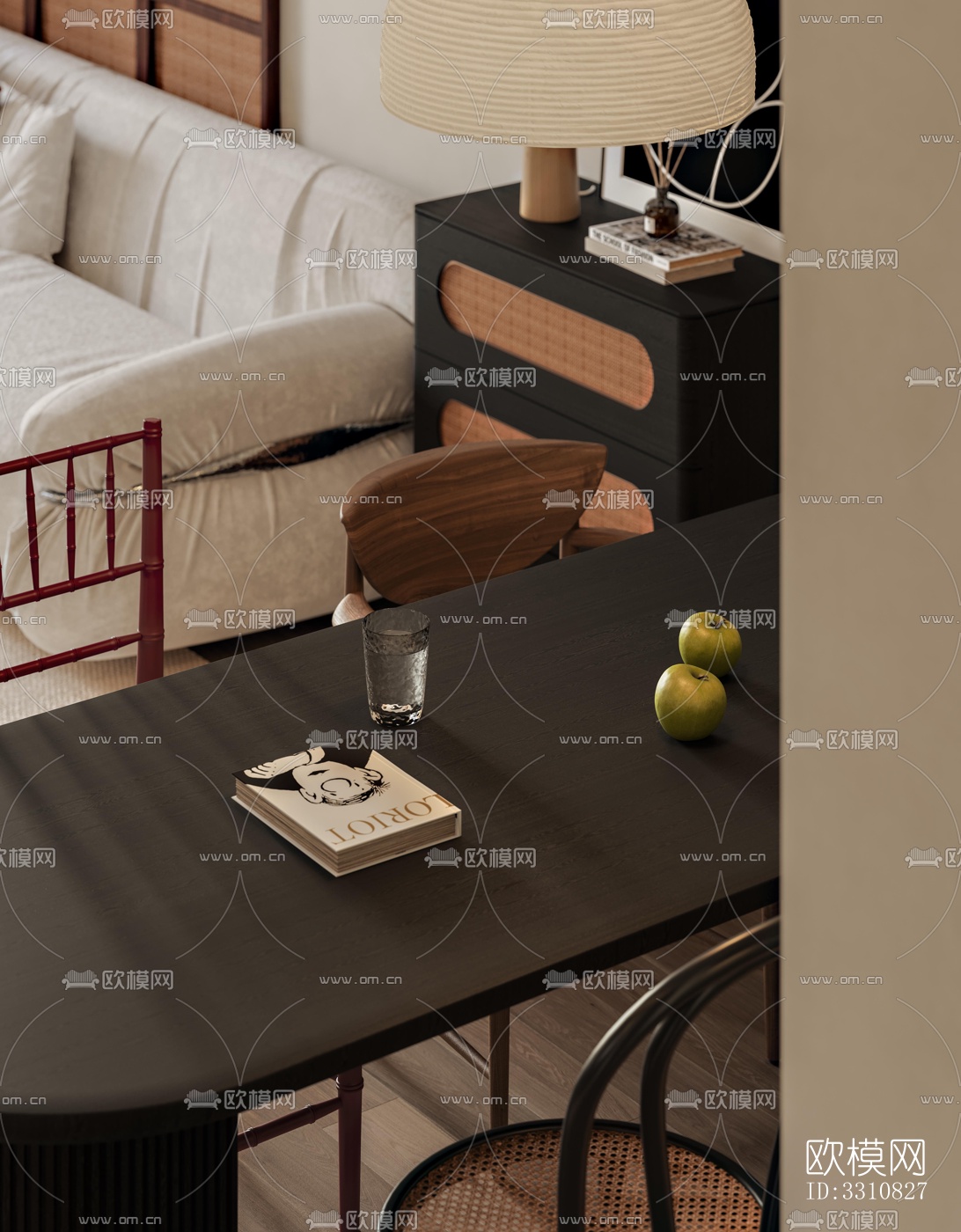 现代客餐厅效果图下载（渲染图8）