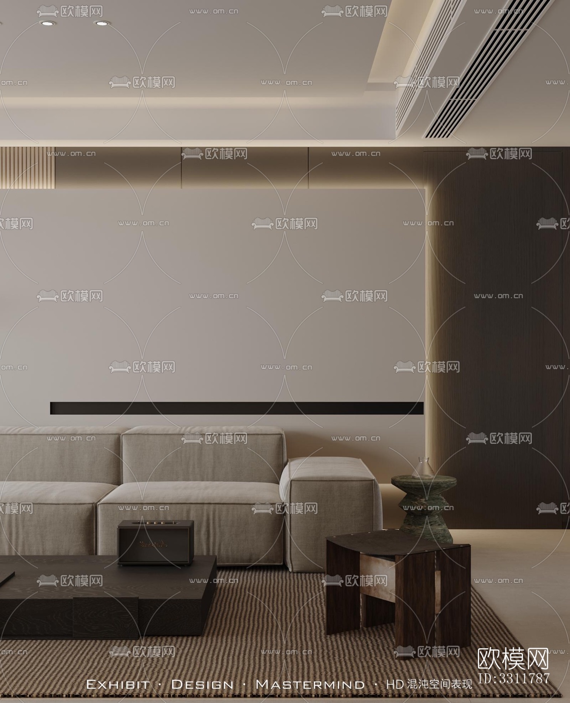 现代客餐厅效果图下载（渲染图8）