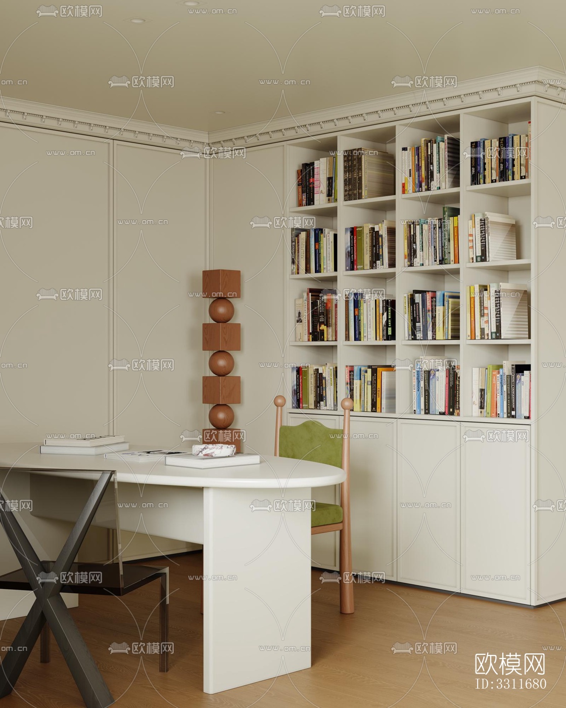 现代客餐厅效果图下载（渲染图2）