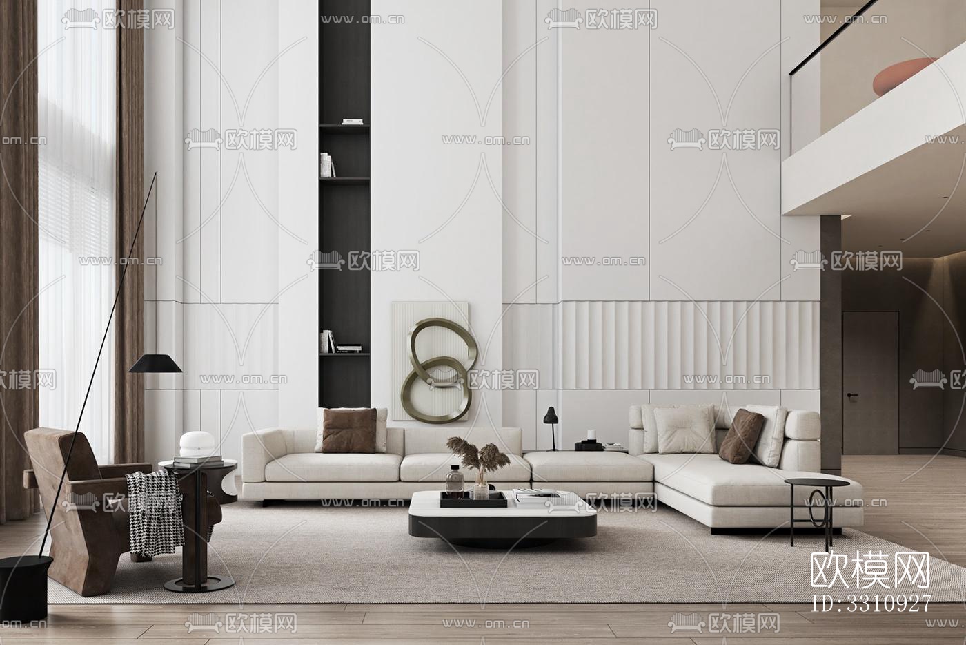 现代客餐厅效果图下载（渲染图11）