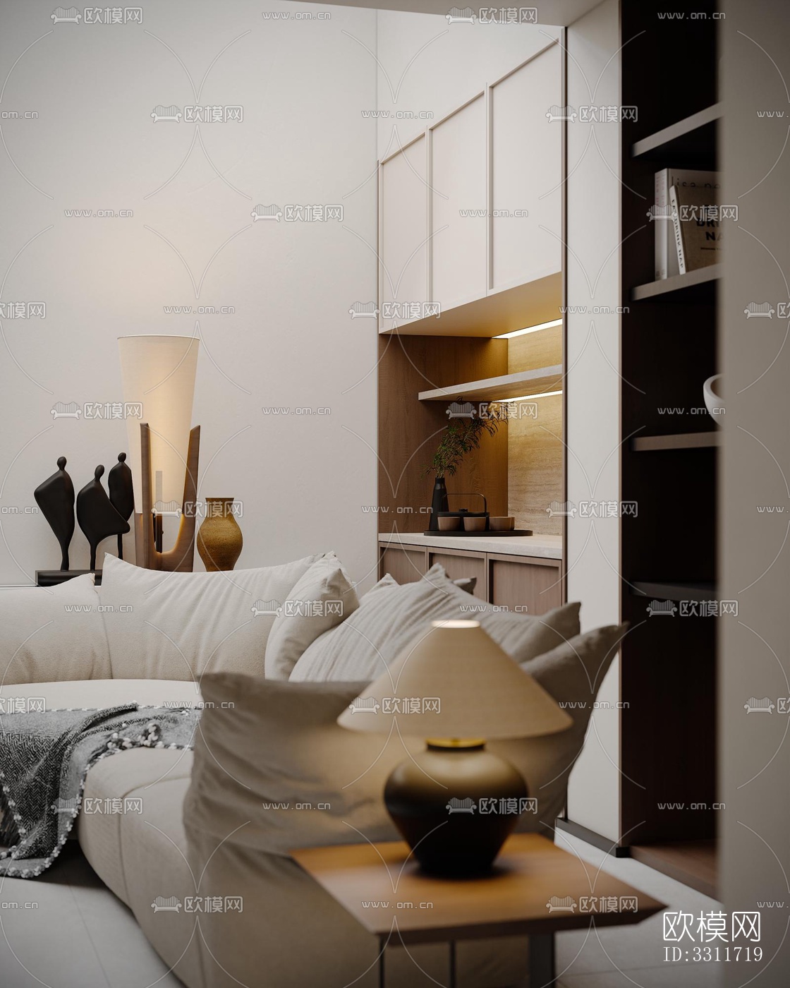 现代客餐厅效果图下载（渲染图8）