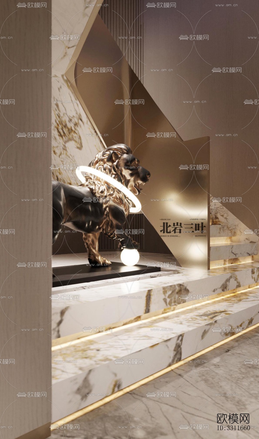 现代客餐厅效果图下载（渲染图6）