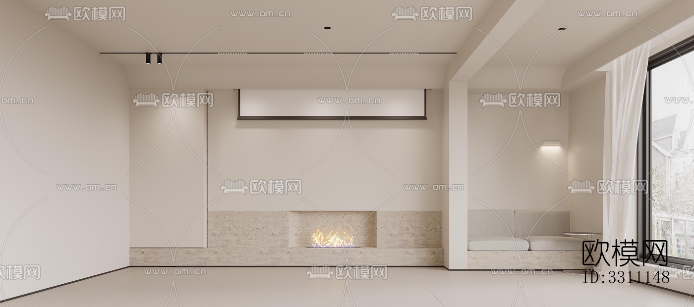 现代客餐厅效果图下载（渲染图6）