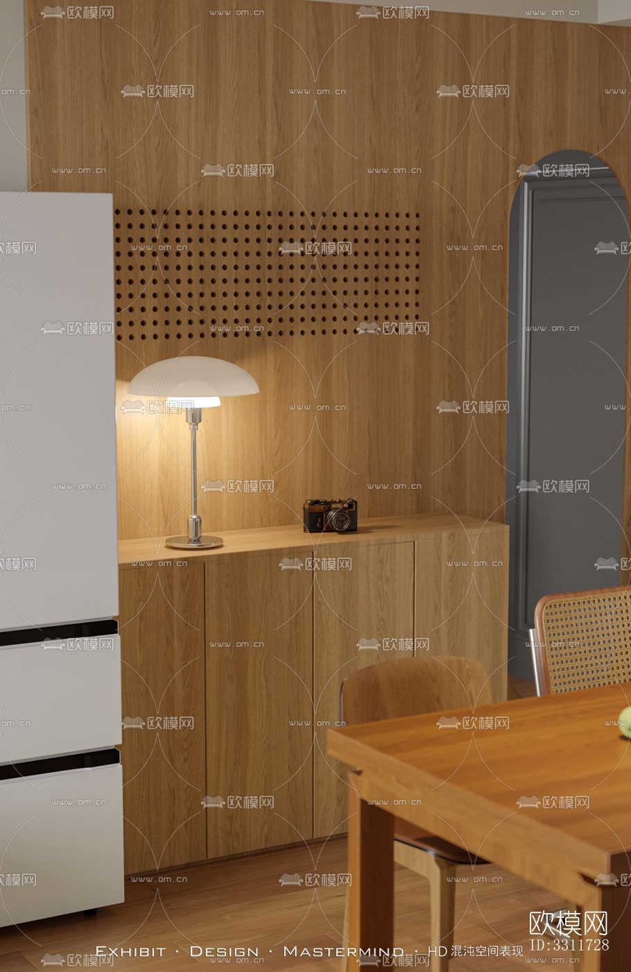 现代客餐厅效果图下载（渲染图8）