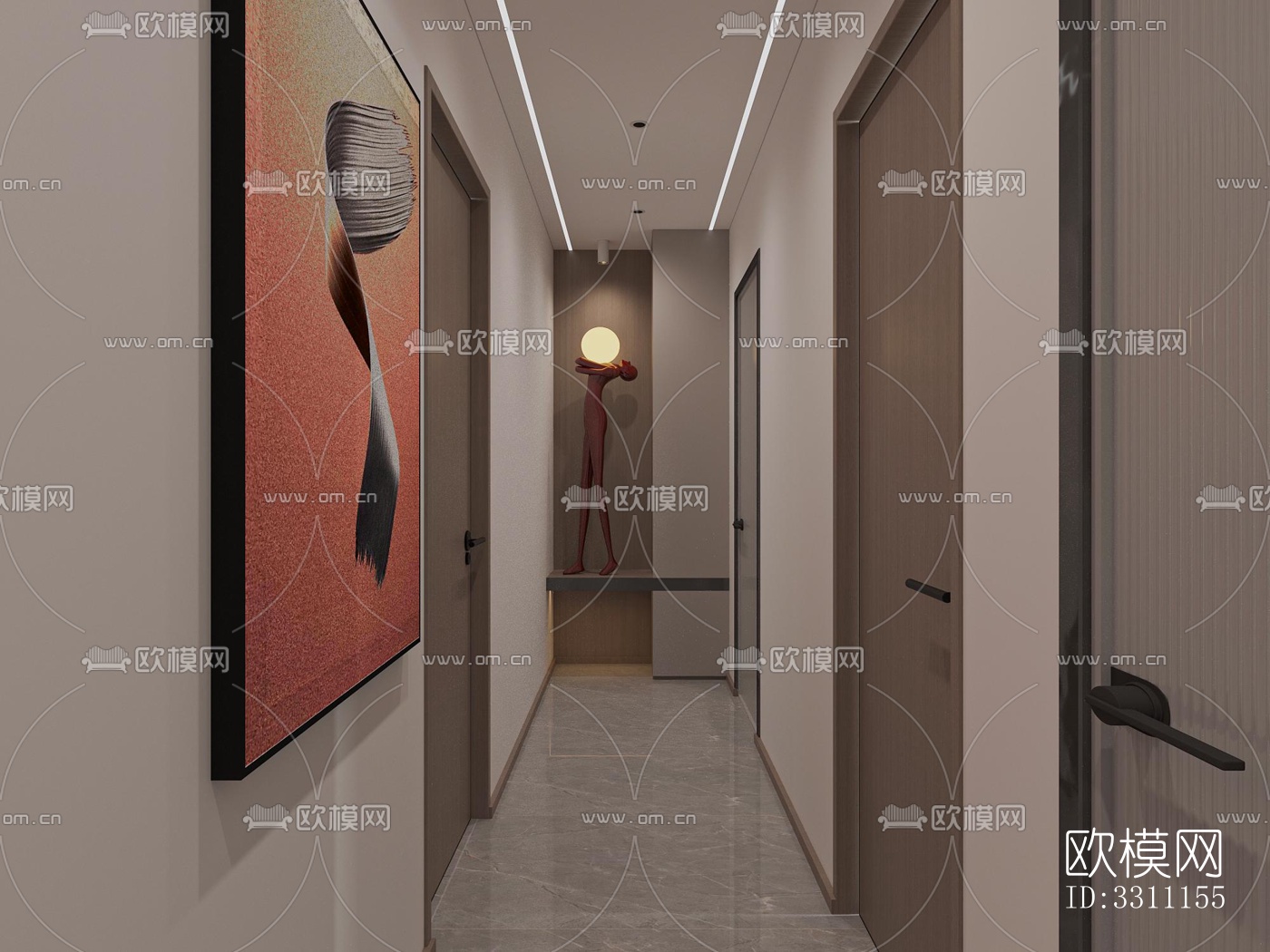 现代客餐厅效果图下载（渲染图8）