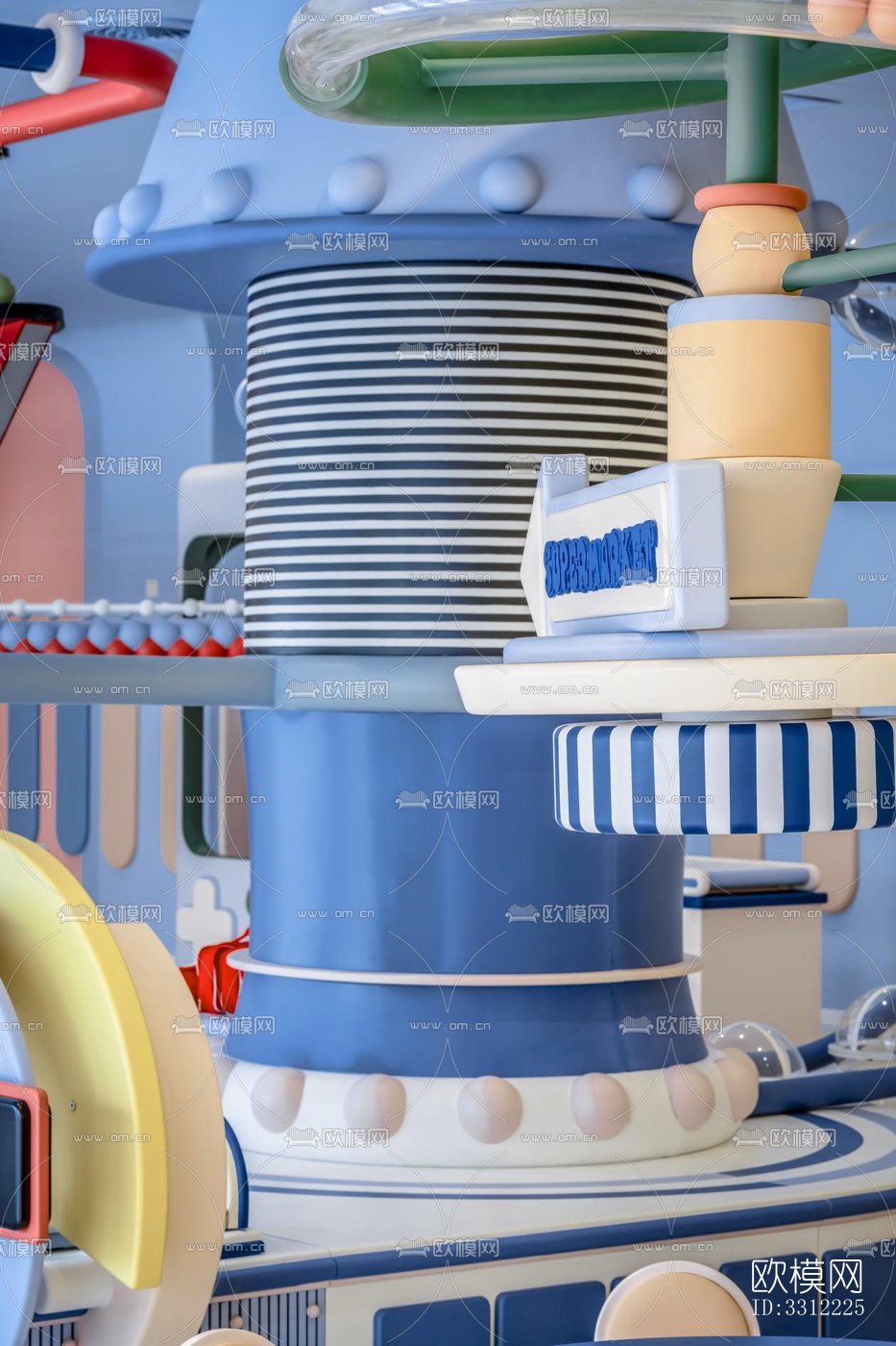 现代幼儿园效果图下载（渲染图6）